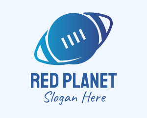 Blue Football Planet logo design