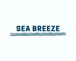 Sea Wave Beach logo design
