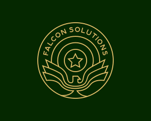 Premium Falcon Star logo design