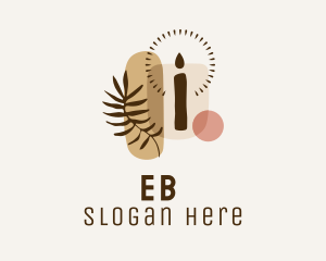 Boho Candle Leaf Logo