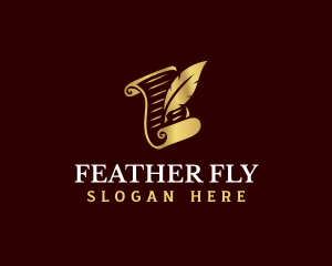 Feather Quill Scroll logo design