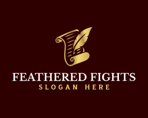 Feather Quill Scroll logo design