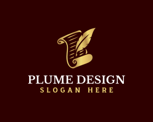 Feather Quill Scroll logo design