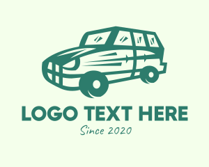 Drive - Green SUV Car logo design