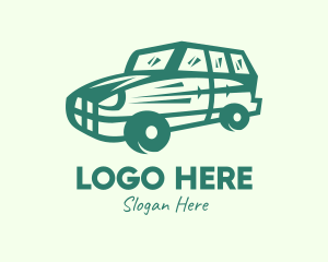 Green SUV Car Logo