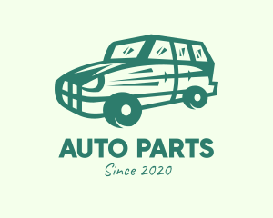 Green SUV Car logo design