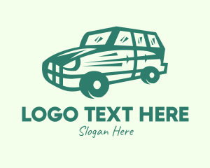 Green SUV Car Logo