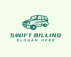 Green SUV Car Logo