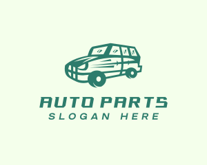 Green SUV Car logo design