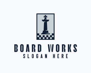 King Chess Board logo design