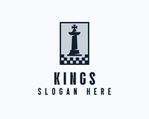 King Chess Board logo design