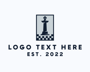 Board Game - King Chess Board logo design