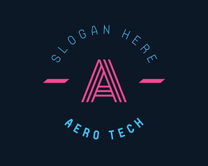 Futuristic Tech Neon Gamer logo design