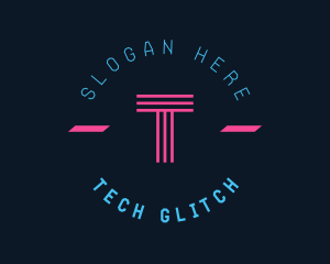 Futuristic Tech Neon Gamer logo design