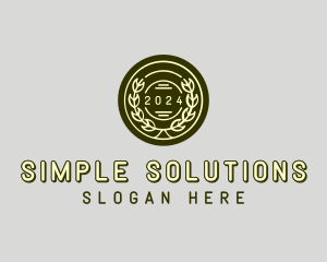 Simple Business Wreath logo design