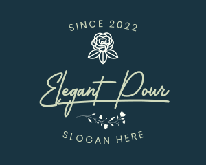 Elegant Rose Flower logo design