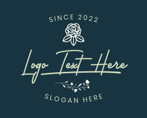 Flower Shop - Elegant Rose Flower logo design
