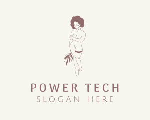 Lady - Nude Woman Lingerie logo design