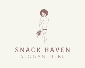 Nude Woman Lingerie logo design