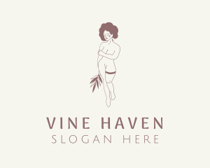 Nude Woman Lingerie logo design