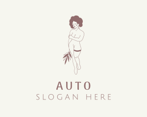 Naked - Nude Woman Lingerie logo design