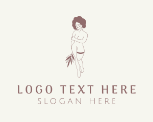 Human - Nude Woman Lingerie logo design
