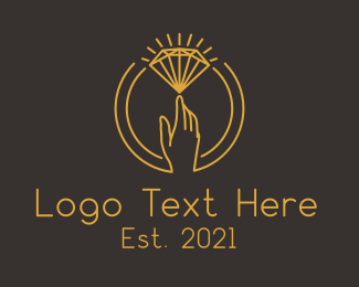 Golden Jewelry Gem  logo design