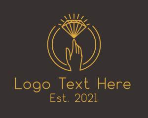 Jeweller - Golden Jewelry Gem logo design