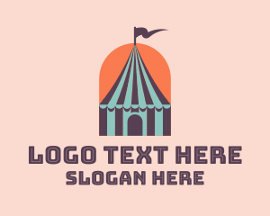 Funfair - Circus Carnival Tent logo design