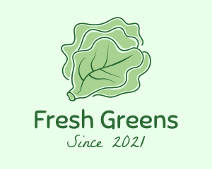 Lettuce - Cabbage Vegetable Minimalist logo design