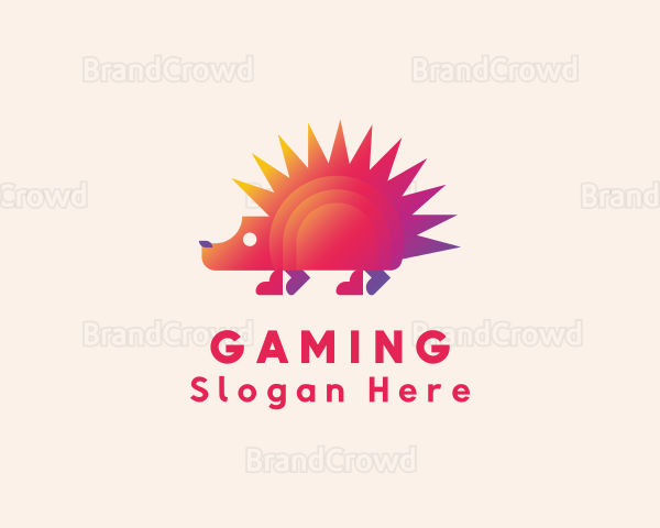 Gradient Hedgehog Animal Logo