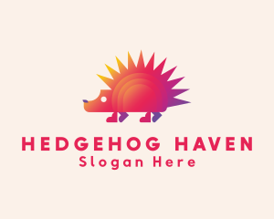 Gradient Hedgehog Wildlife logo design