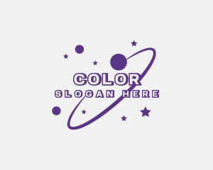 Galaxy Star Planet Orbit Logo