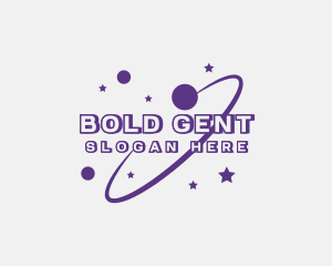 Galaxy Star Planet Orbit logo design