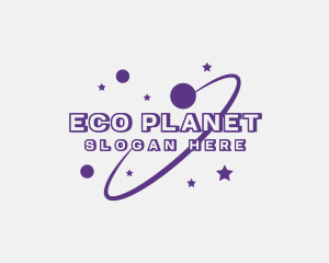 Galaxy Star Planet Orbit logo design