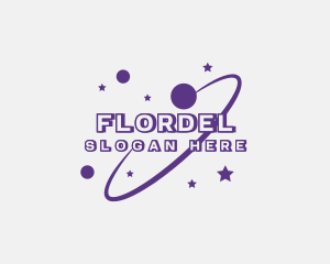 Galaxy Star Planet Orbit logo design