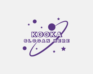 Galaxy Star Planet Orbit logo design