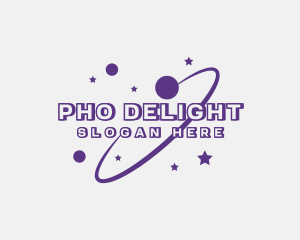 Galaxy Star Planet Orbit logo design