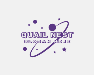 Galaxy Star Planet Orbit logo design