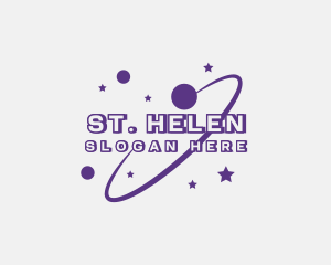 Galaxy Star Planet Orbit logo design