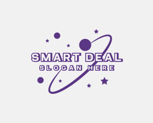 Galaxy Star Planet Orbit logo design