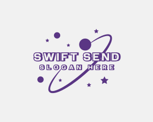 Galaxy Star Planet Orbit logo design