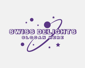 Galaxy Star Planet Orbit logo design