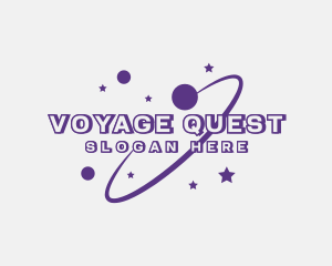 Exploration - Galaxy Star Planet Orbit logo design