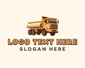 Petroleum - Tanker Truck Transport logo design