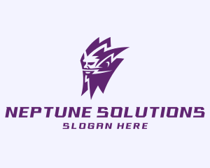 Neptune - Greek God  Zeus Wizard logo design