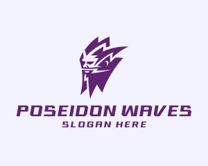 Poseidon - Greek God  Zeus Wizard logo design