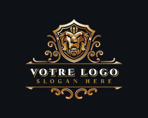 Lion Shield Crest Logo