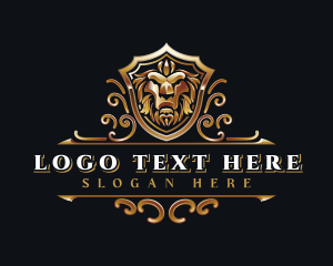 Sophisticated - Lion Shield Crest logo design