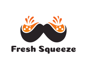 Juice - Mustache Juice Liquid logo design